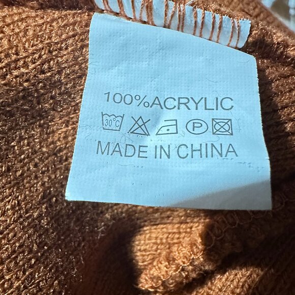 MaxNova Knit Beanie Hat Smile Face for Men - Women - Unisex Skull Cap Caramel - Picture 3 of 3